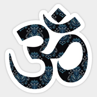 Ohm Symbol in floral print Sticker